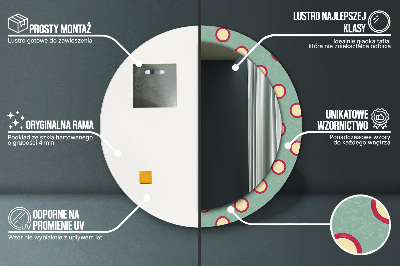 Specchio rotondo stampato Punti