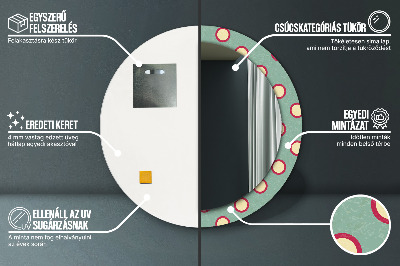 Specchio rotondo stampato Punti