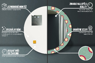 Specchio rotondo stampato Punti