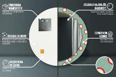 Specchio rotondo stampato Punti