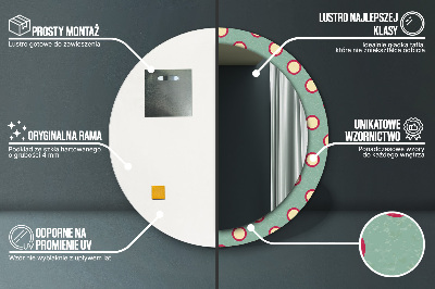 Specchio rotondo stampato Punti