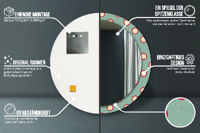 Specchio rotondo stampato Punti