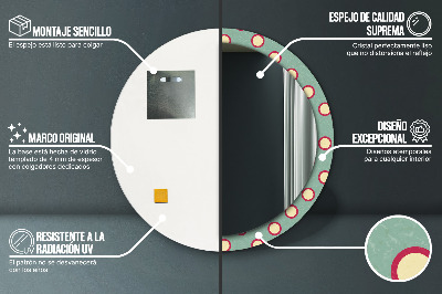 Specchio rotondo stampato Punti