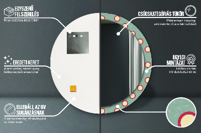 Specchio rotondo stampato Punti