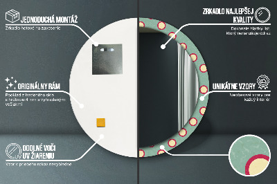 Specchio rotondo stampato Punti