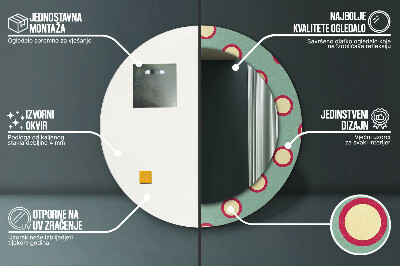 Specchio rotondo stampato Punti