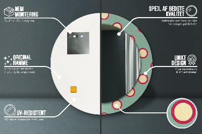 Specchio rotondo stampato Punti