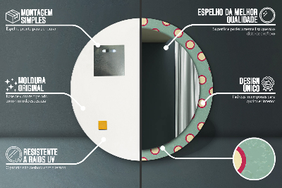 Specchio rotondo stampato Punti