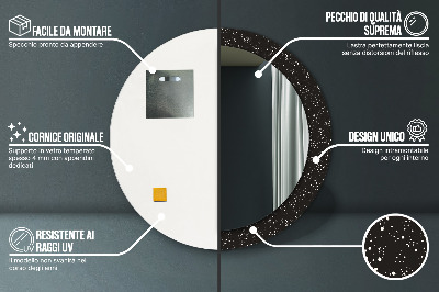 Specchio rotondo stampato Punti caotici