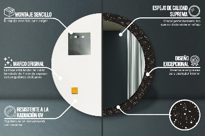 Specchio rotondo stampato Punti caotici