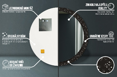 Specchio rotondo stampato Punti caotici