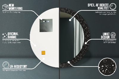 Specchio rotondo stampato Punti caotici