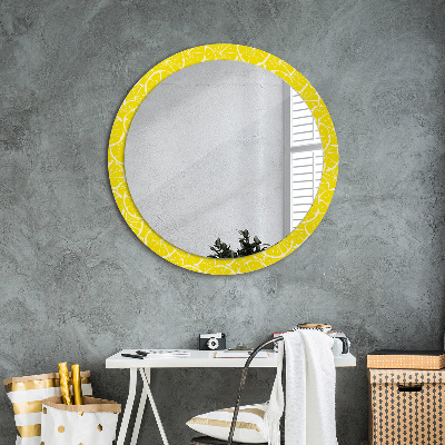 Specchio rotondo stampato Modello di limone