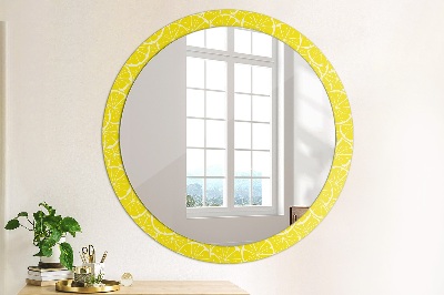 Specchio rotondo stampato Modello di limone