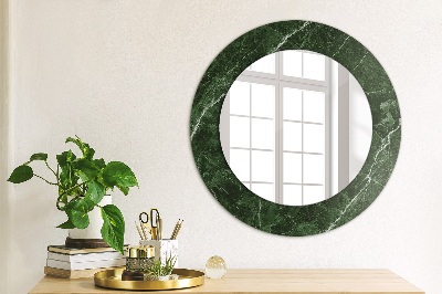 Specchio tondo con decoro Marmo verde