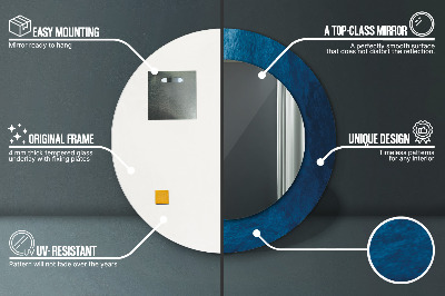 Specchio rotondo stampato Arte astratta