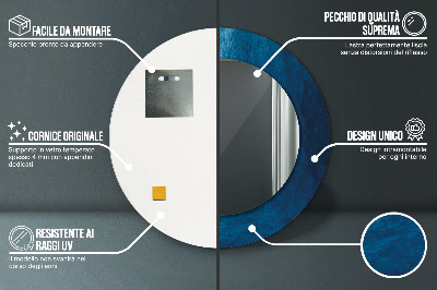 Specchio rotondo stampato Arte astratta