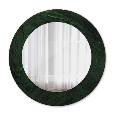 Specchio rotondo stampato Marmo verde