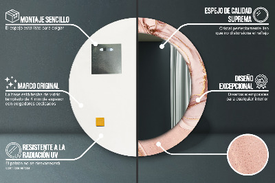 Specchio rotondo stampato Fluido astratto