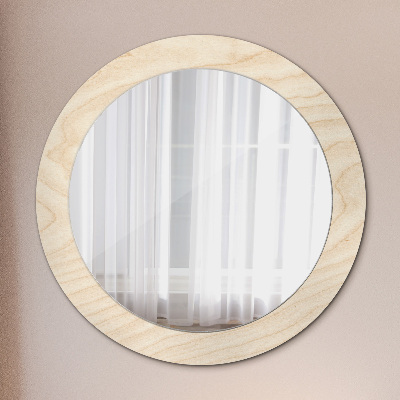 Specchio rotondo stampato Consistenza del legno