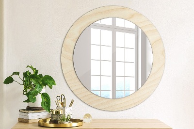 Specchio rotondo stampato Consistenza del legno