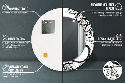 Specchio rotondo stampato Modello di graffiti