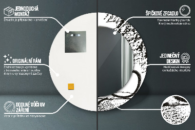 Specchio rotondo stampato Modello di graffiti