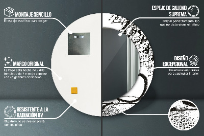 Specchio rotondo stampato Modello di graffiti