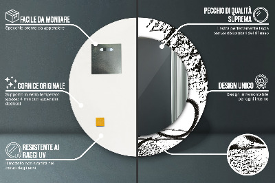Specchio rotondo stampato Modello di graffiti