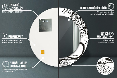 Specchio rotondo stampato Modello di graffiti