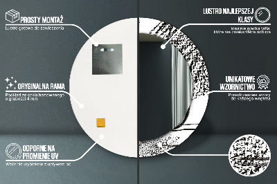 Specchio rotondo stampato Modello di graffiti