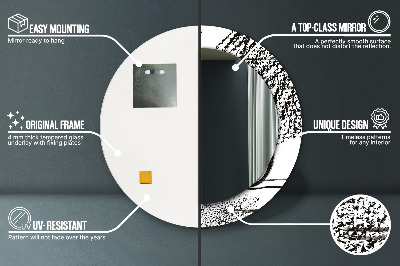 Specchio rotondo stampato Modello di graffiti