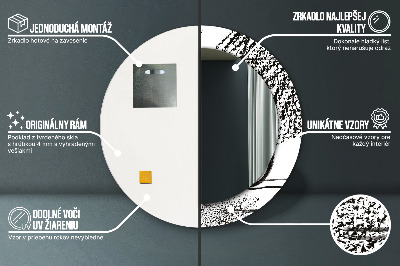 Specchio rotondo stampato Modello di graffiti