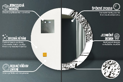 Specchio rotondo stampato Modello di graffiti