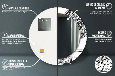 Specchio rotondo stampato Modello di graffiti