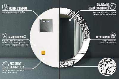 Specchio rotondo stampato Modello di graffiti