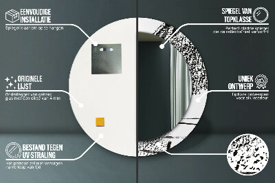 Specchio rotondo stampato Modello di graffiti