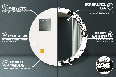 Specchio rotondo stampato Modello di graffiti