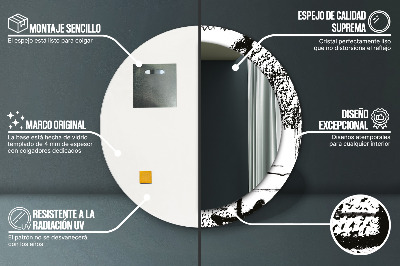 Specchio rotondo stampato Modello di graffiti