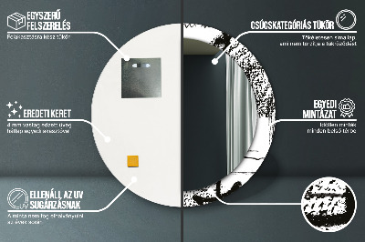 Specchio rotondo stampato Modello di graffiti