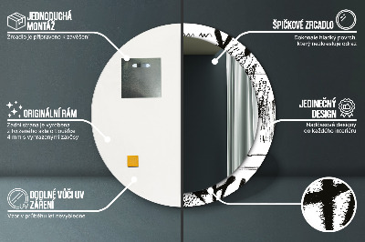Specchio rotondo stampato Modello di graffiti
