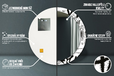 Specchio rotondo stampato Modello di graffiti