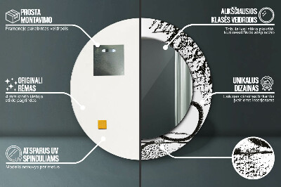 Specchio rotondo stampato Modello di graffiti