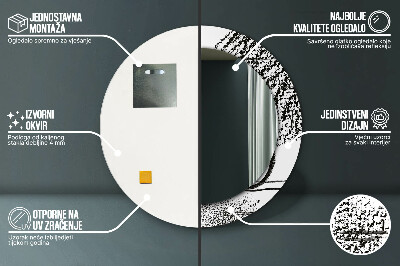 Specchio rotondo stampato Modello di graffiti