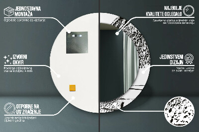 Specchio rotondo stampato Modello di graffiti