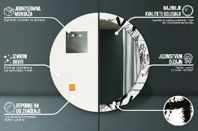 Specchio rotondo stampato Modello di graffiti