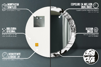 Specchio rotondo stampato Modello di graffiti