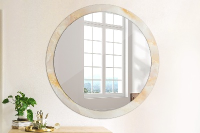 Specchio rotondo stampato Onyx di marmo