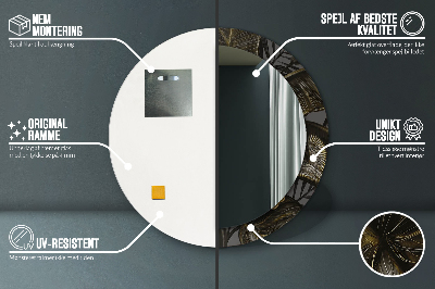 Specchio rotondo stampato Fiori di ibisco