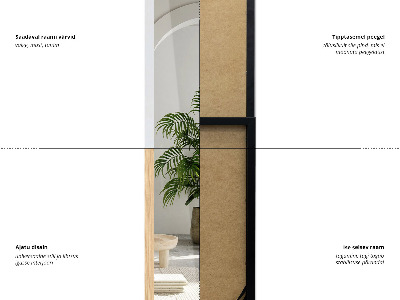 Specchio da terra con cornice bianca 36x156 cm